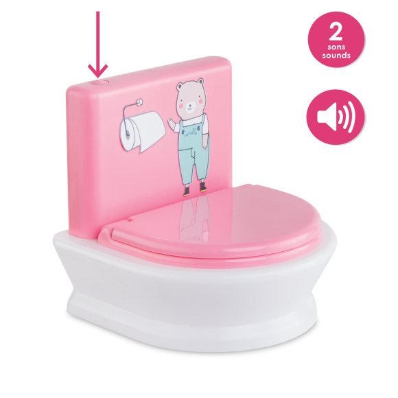 Toilettes interactives pour poupon 30 / 36 cm